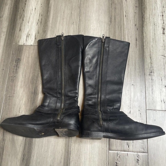 Cole Haan Leather Riding Boots Black Size 7 B - Picture 1 of 8